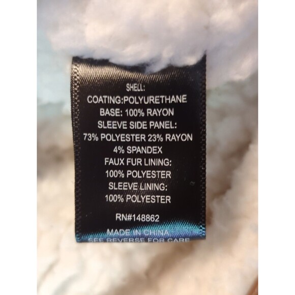 Torrid Faux Leather Jacket Womens 1X Brown Sherpa Lined Zip Asymmetrical Moto - Picture 4 of 12